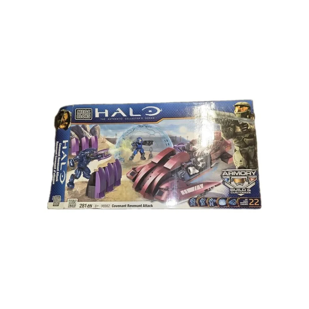 Halo Mega Bloks 96982 Covenant Revenant Attack Used Missing  Pieces Read Descrip